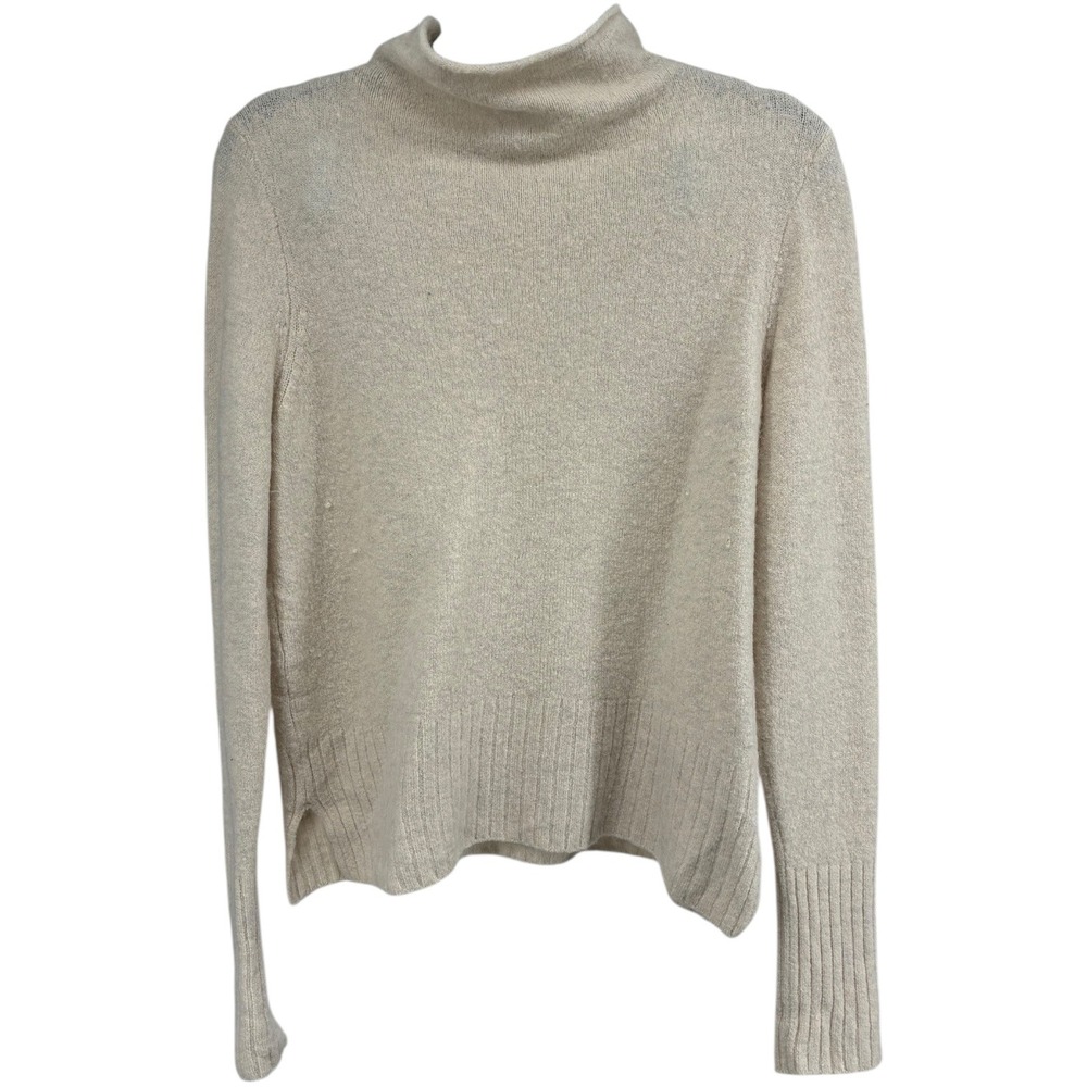 Madewell Merino Alpaca Blend Mock Neck Sweater Beige Size‎ M - Picture 2 of 5
